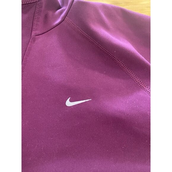 Nike Pullover Dri Fit Hood Long Sleeve Purple Run Ahtleisure Athletic Size Small - Picture 5 of 14